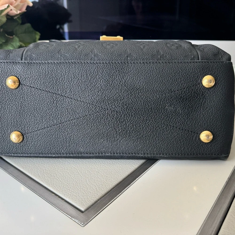 Louis Vuitton Black Monogram Bag with Gold Accents - Picture 2 of 12